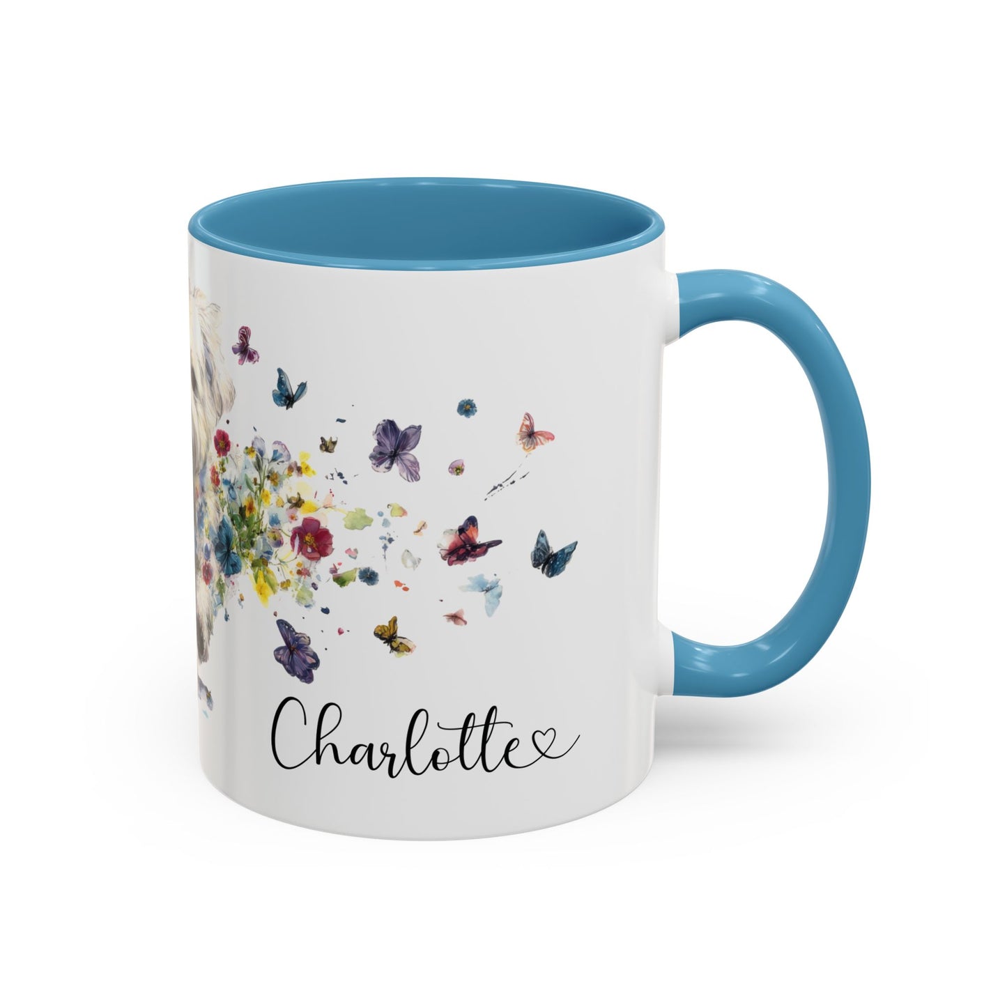 Maltipoo Personalized Accent Mugs, 11oz