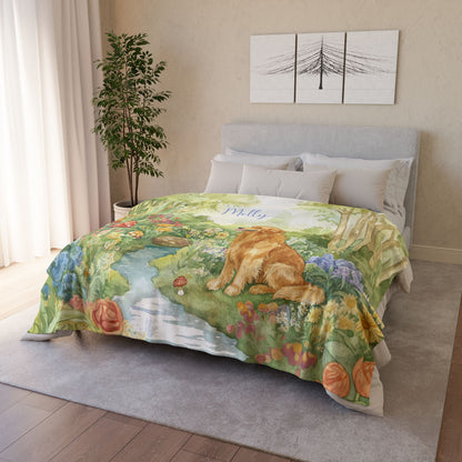 Golden Retreiver Personalised Blanket