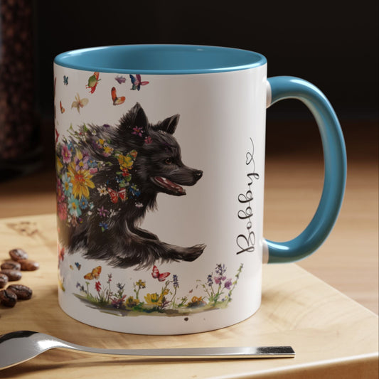 Schipperke Personalized Accent Mugs, 11oz