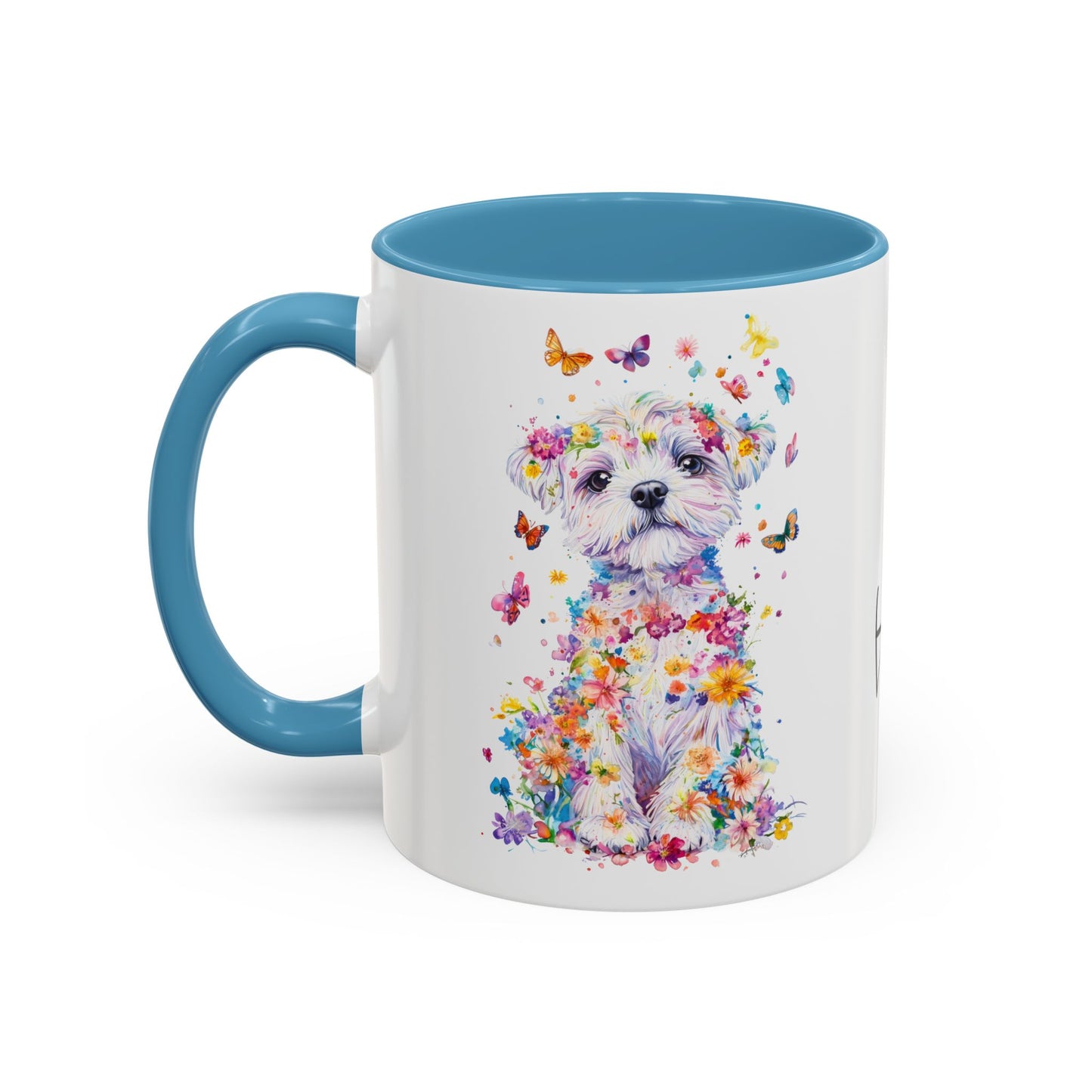 Maltese Personalized Colorful Accent Mugs, 11oz