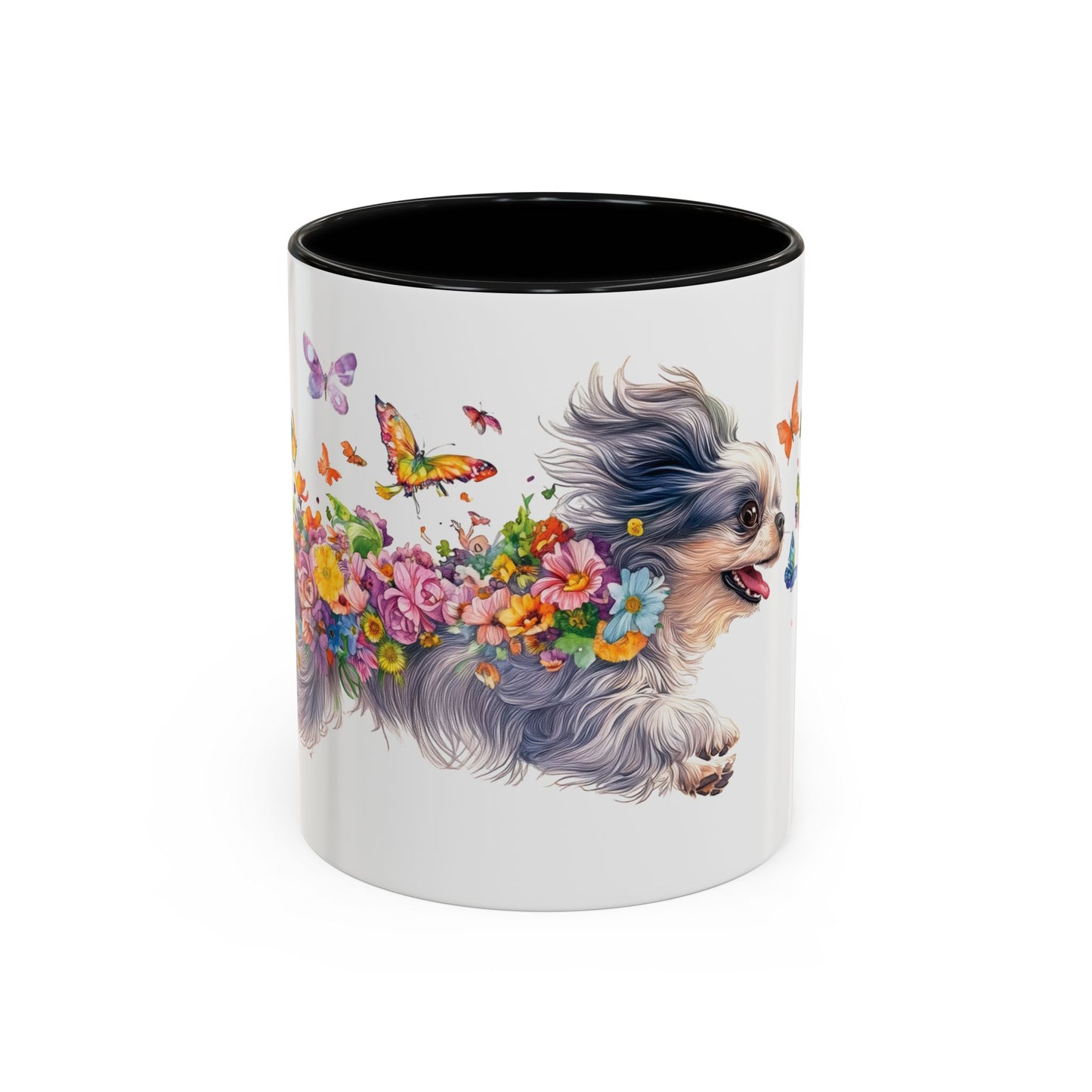 Peekingese #2 Personalized Accent Mugs, 11oz