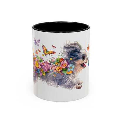 Peekingese #2 Personalized Accent Mugs, 11oz