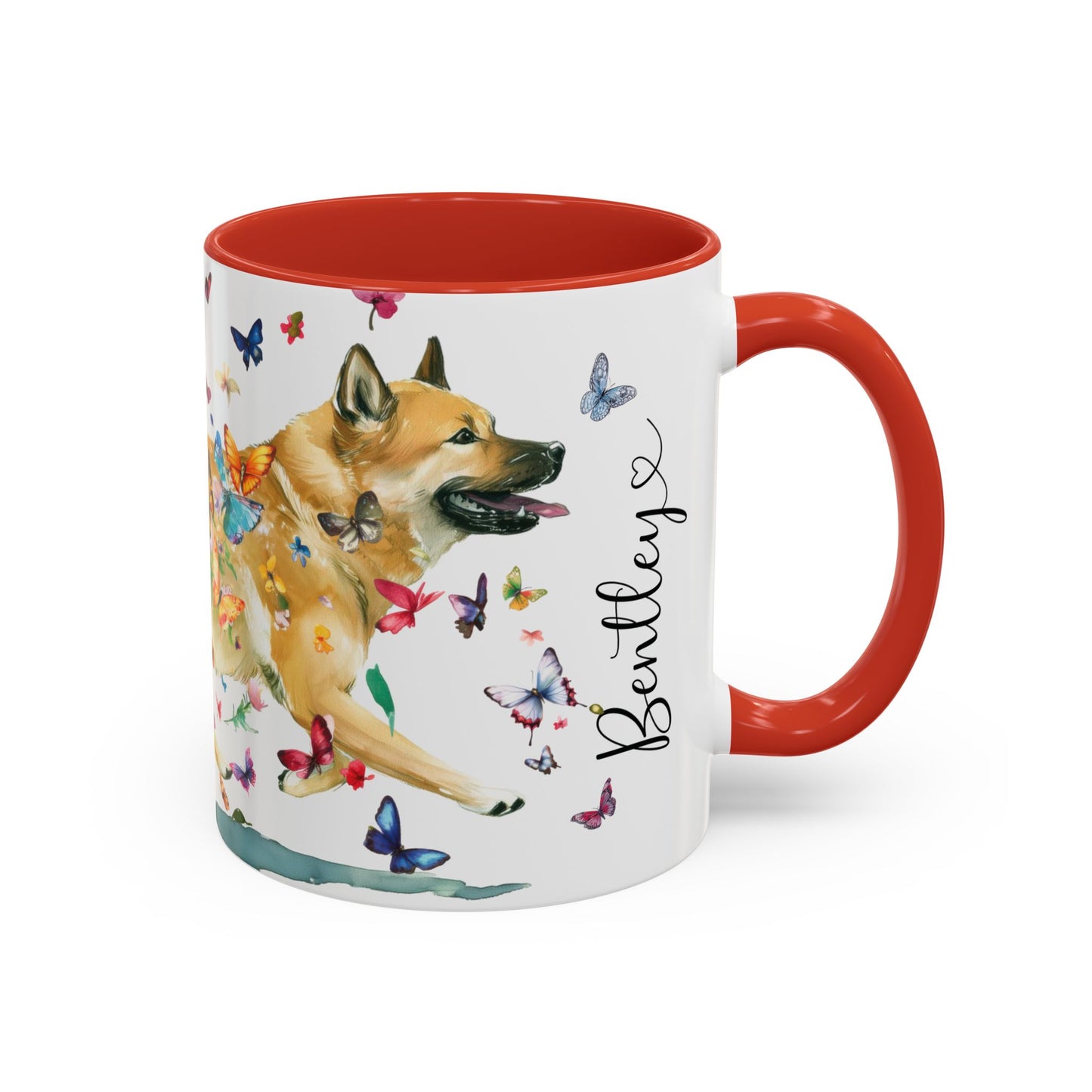 Wheaten Buhund Personalized Accent Mugs, 11oz