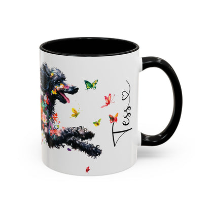 Poodle #2 Personalized Accent Mugs, 11oz