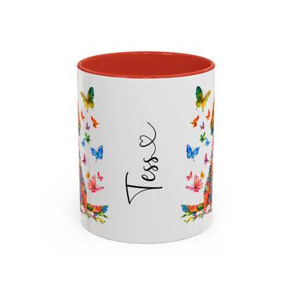 Beagle Personalized Colorful Accent Mugs, 11oz