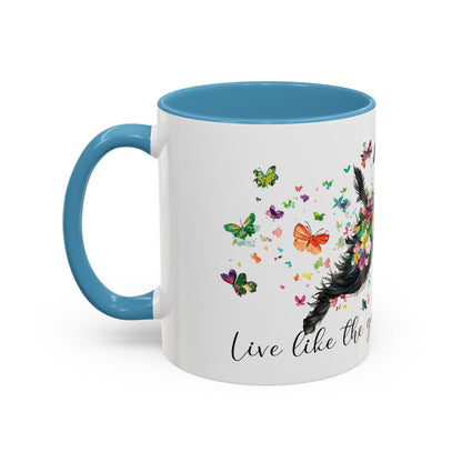 Shih Tzu #2 “Live like the gate was left open" Accent Mugs, 11oz