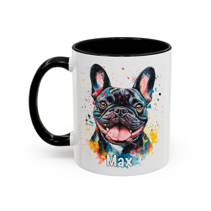 French Bulldog #1 Colourful Personalized Accent Mugs, 11oz