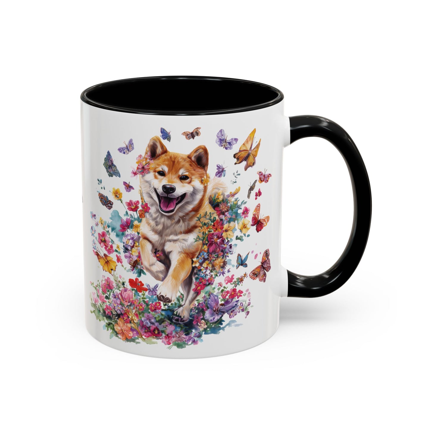 Shiba Inu #4 Personalized Accent Mugs, 11oz