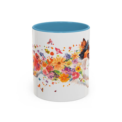 Rough Collie Personalized Accent Mugs, 11oz