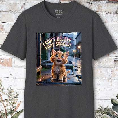I Can't Believer I Got Soaked, Ginger Cat, unisex T shirt