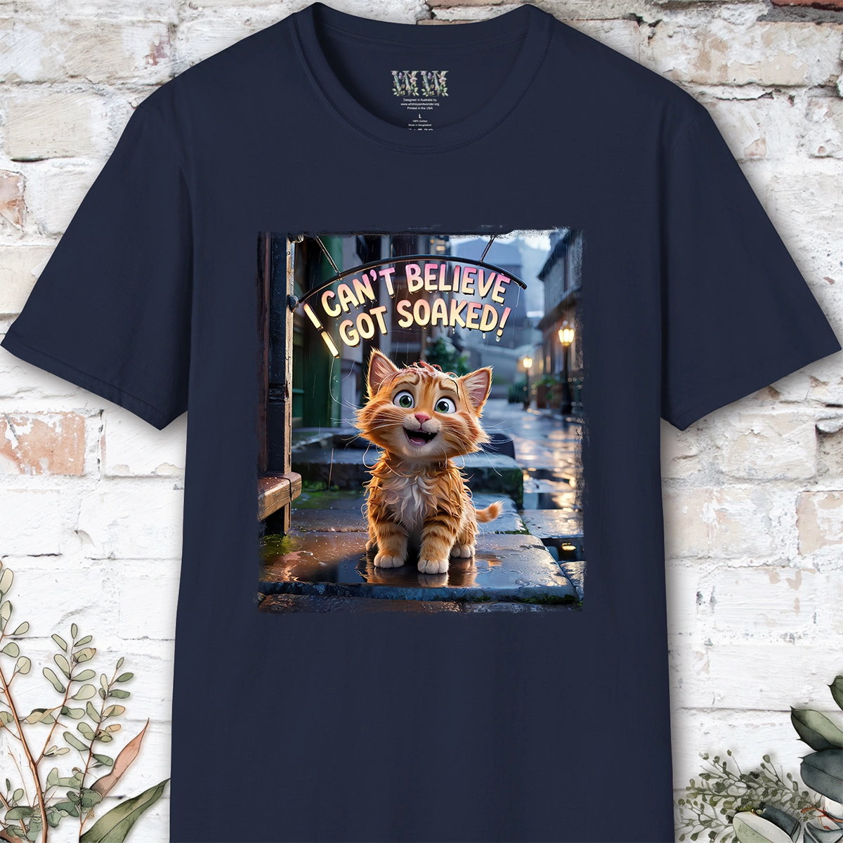 I Can't Believer I Got Soaked, Ginger Cat, unisex T shirt