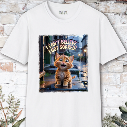 I Can't Believer I Got Soaked, Ginger Cat, unisex T shirt