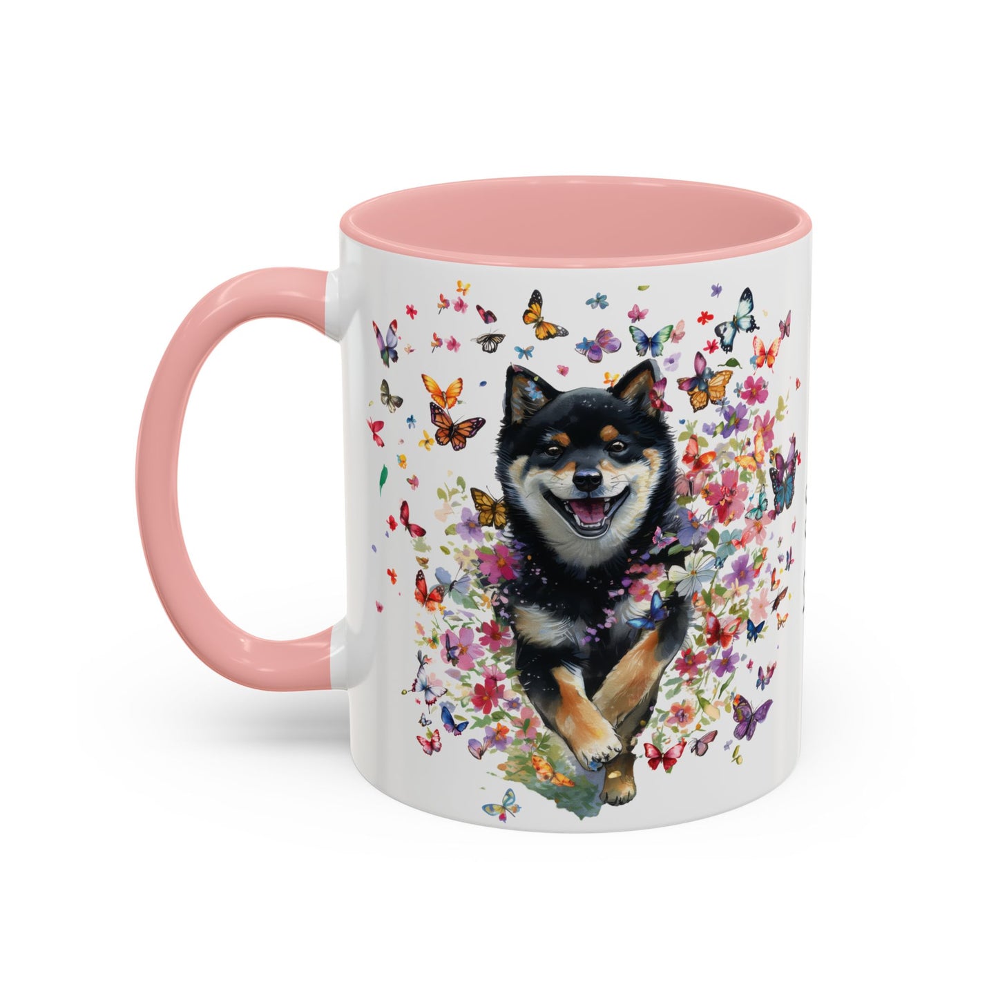 Shiba Inu #3 Personalized Accent Mugs, 11oz