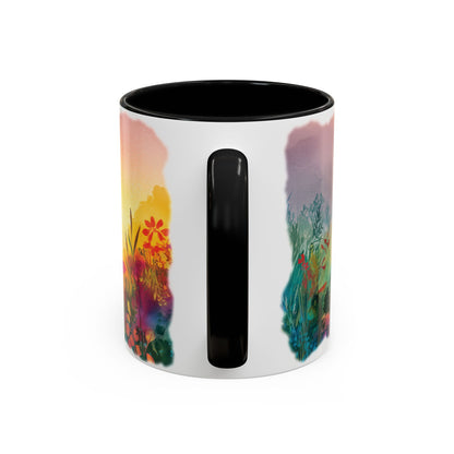 Fox Sunrise #1 Personalized Accent Mugs, 11oz