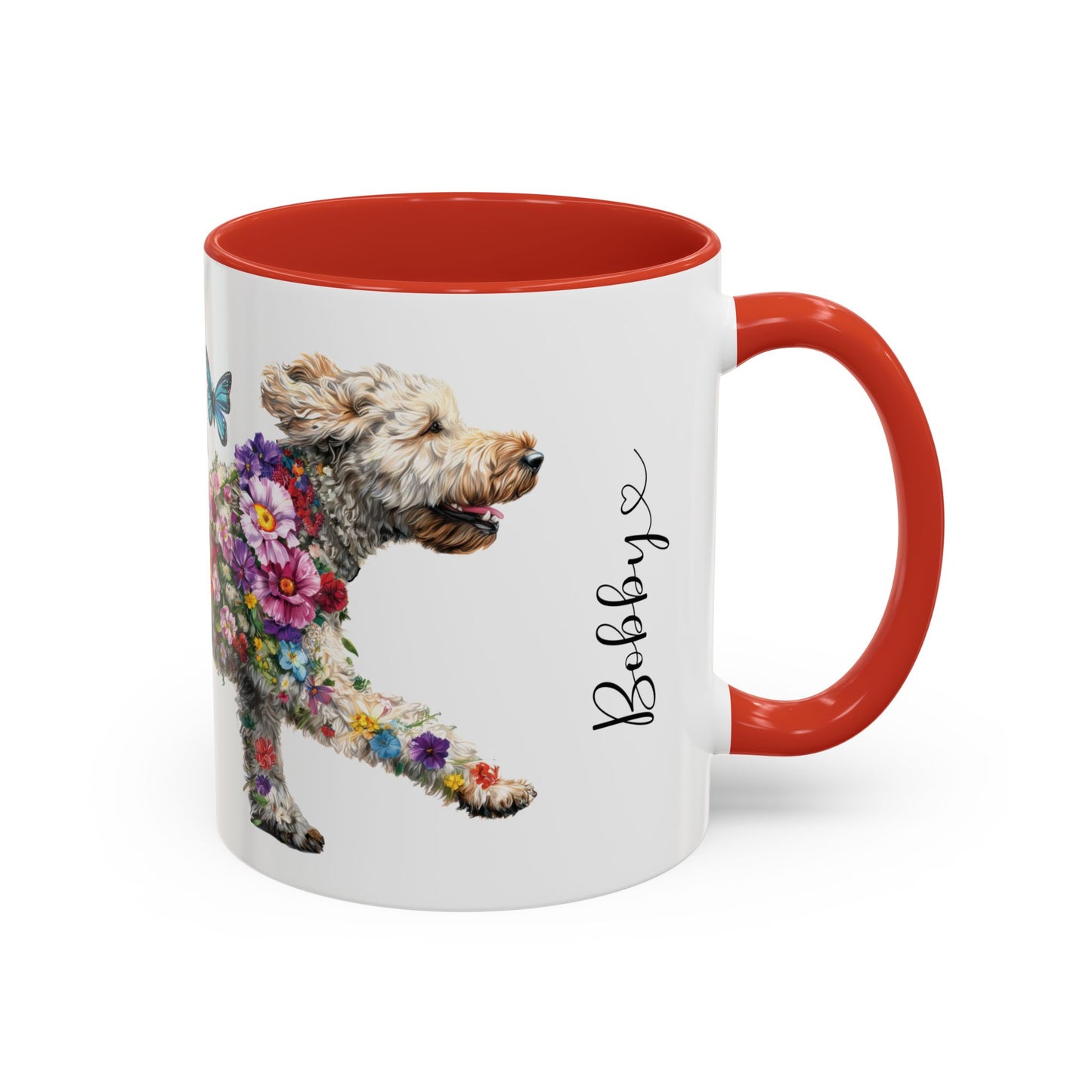 Labradoodle #3 Personalized Accent Mugs, 11oz