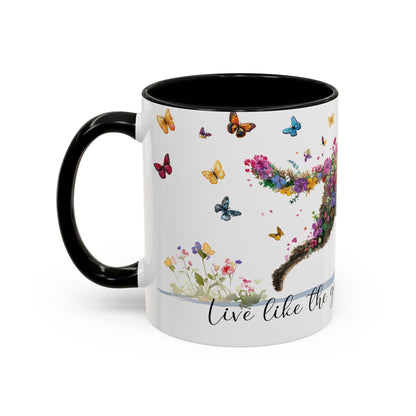 Curly Coated Retriever #1 “Live like the gate was left open" Accent Mugs, 11oz