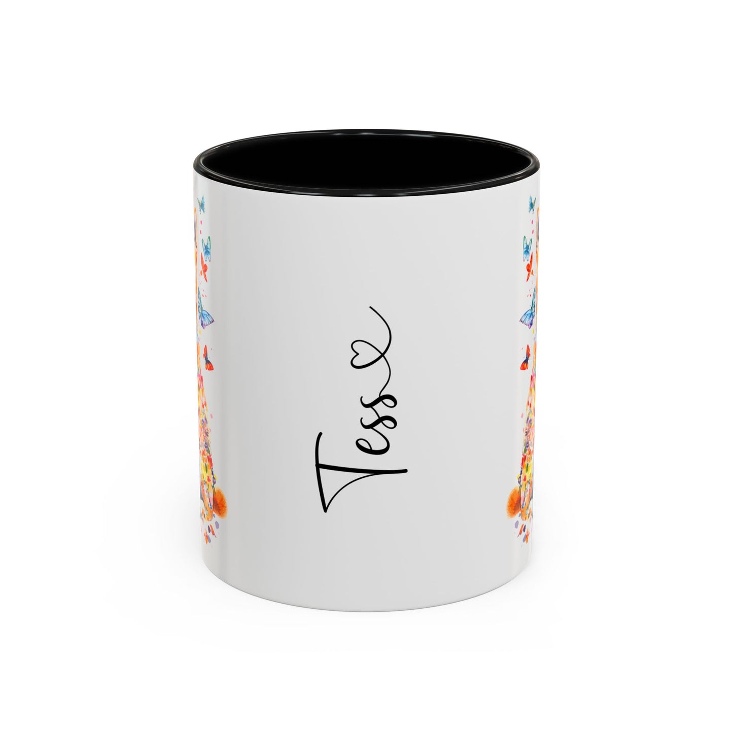 Shiba Inu Personalized Colorful Accent Mugs, 11oz