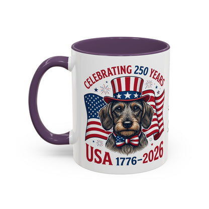 Dachshund #2 - 250th Celebration Personalised  Accent Mugs, 11oz & 15oz