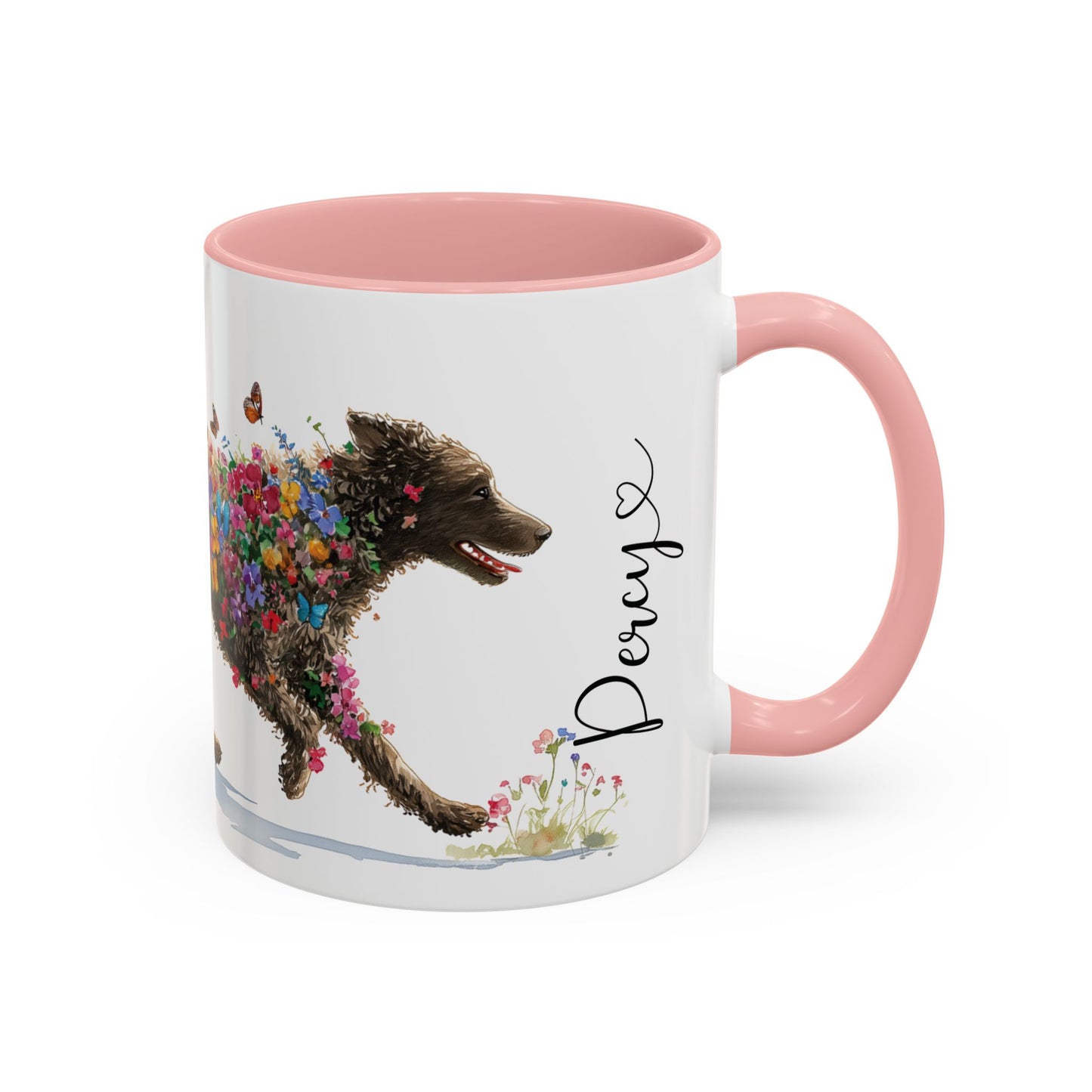 Curly Coated Retriever #1 Personalized Accent Mugs, 11oz