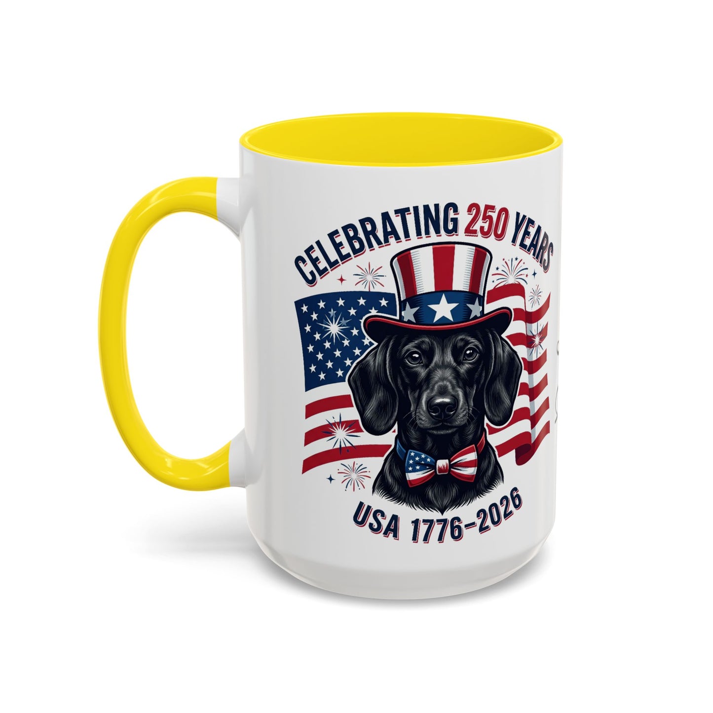 Dachshund #1 - 250th Celebration Personalised  Accent Mugs, 11oz & 15oz