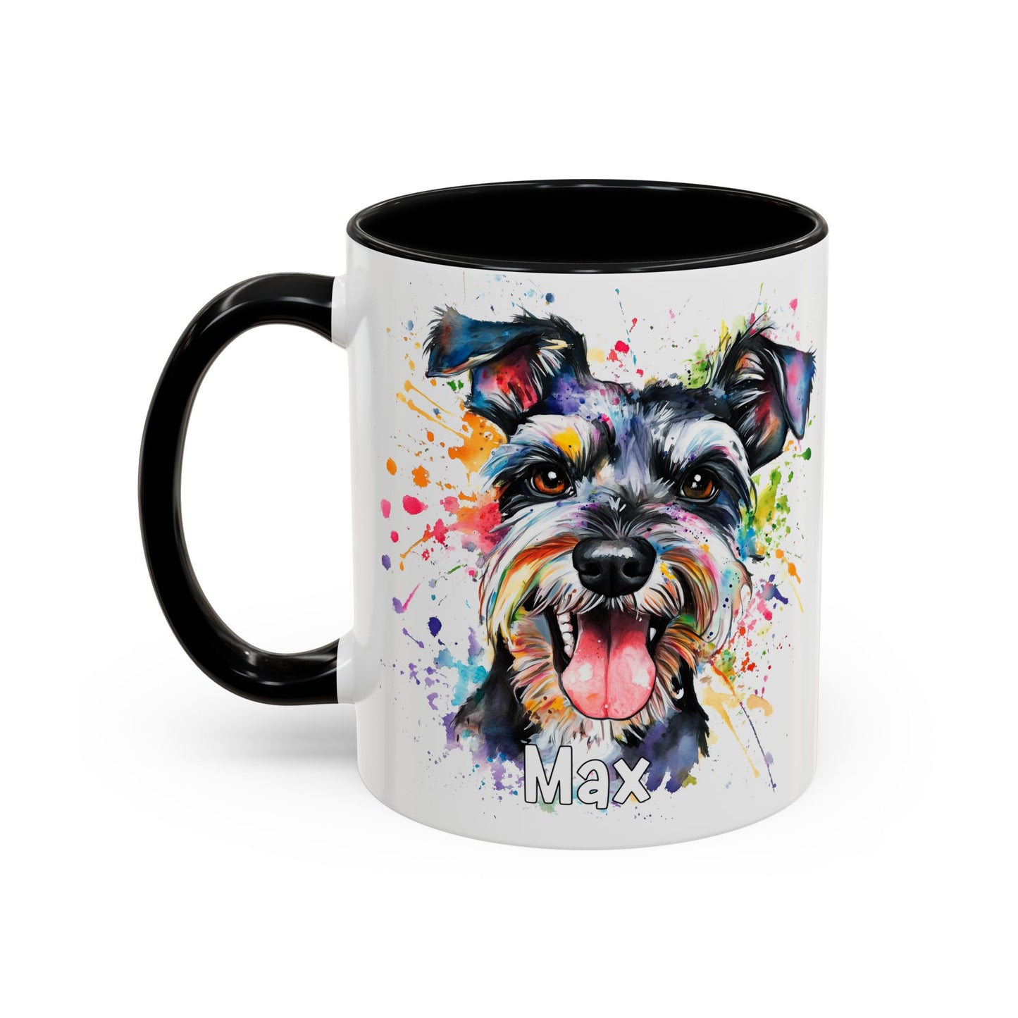 Schnauzer Colourful Personalized Accent Mugs, 11oz