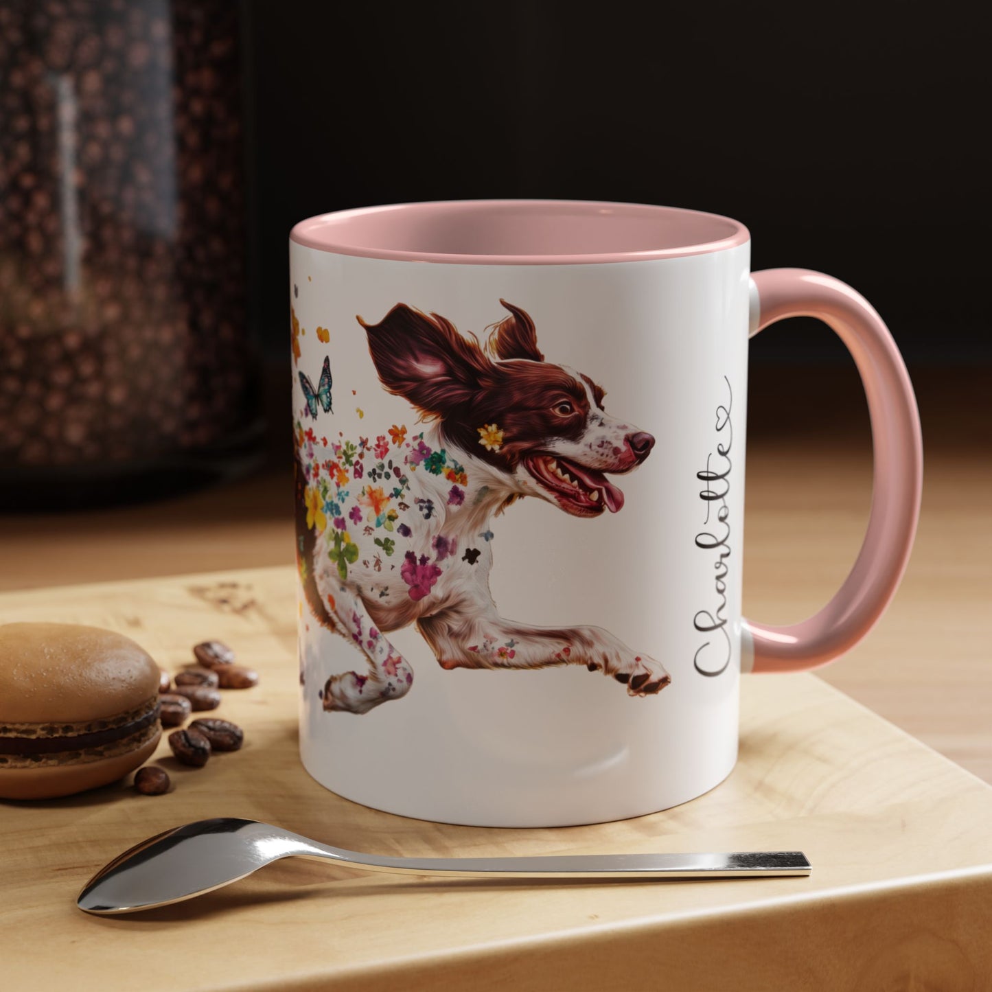 American Brittany #2 Personalized Accent Mugs, 11oz