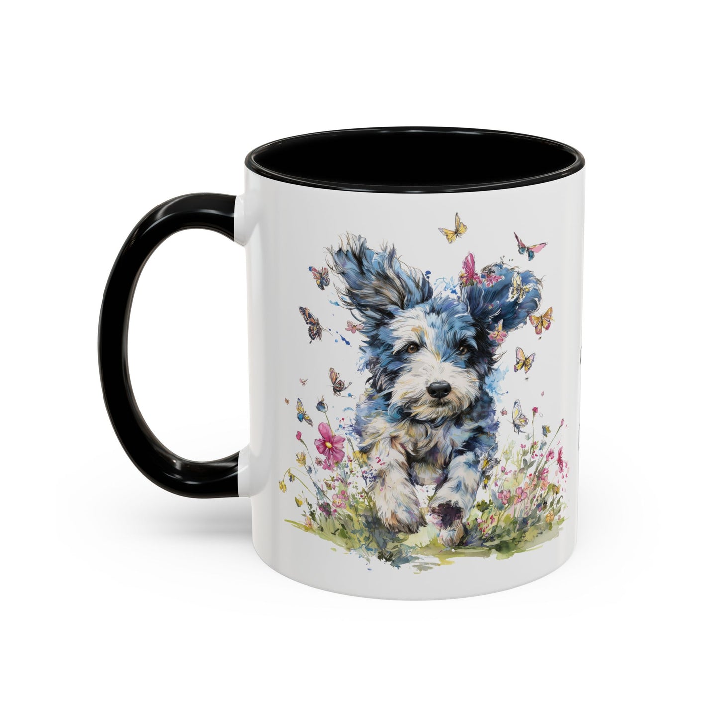 Blue Merle Cockapoo/Doodle Personalized Accent Mugs, 11oz