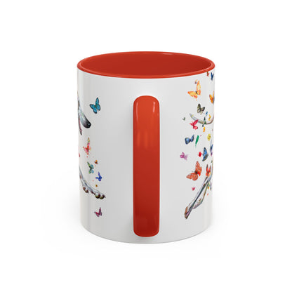 Greyhound #5 Living my best life, Accent Mugs, 11oz