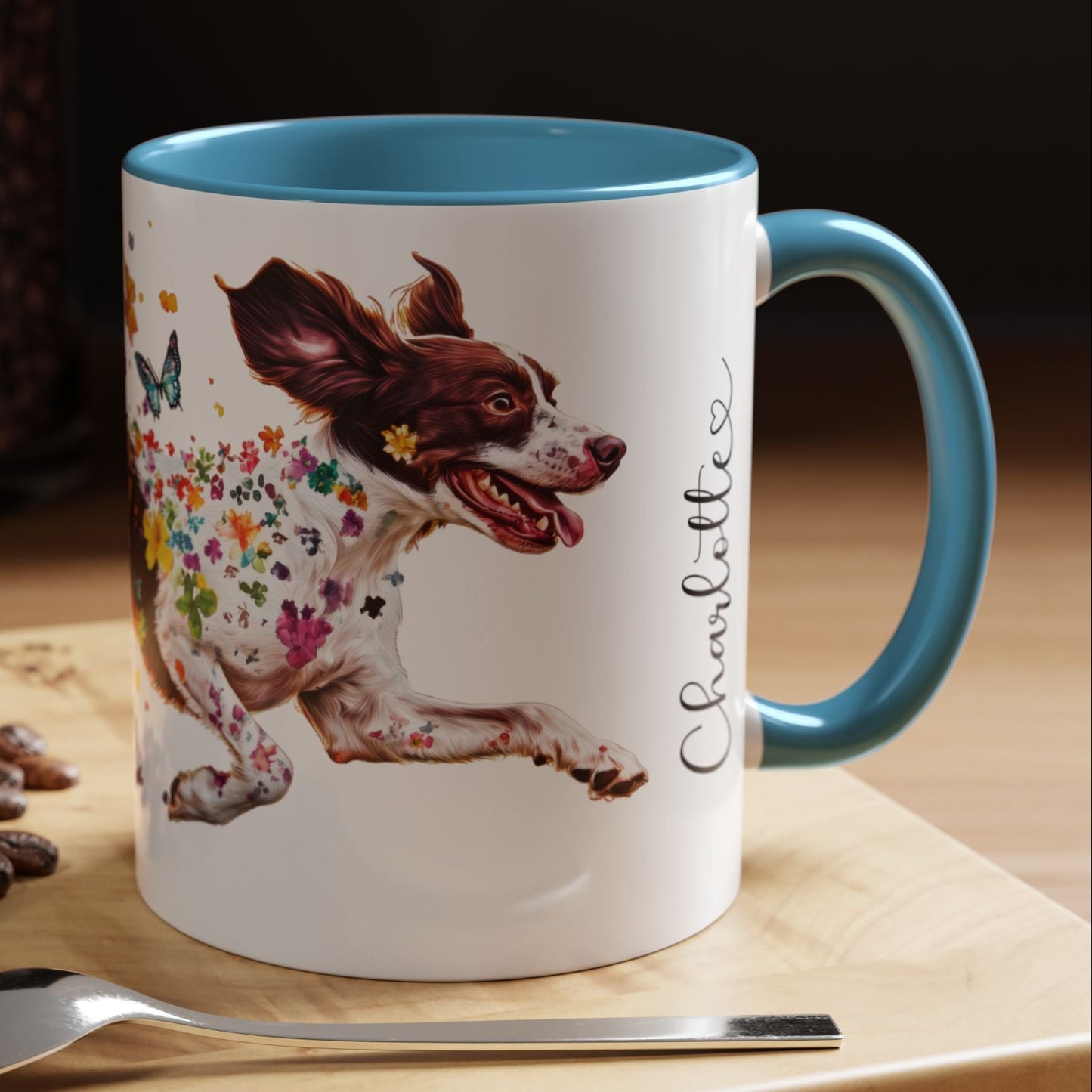 American Brittany #2 Personalized Accent Mugs, 11oz