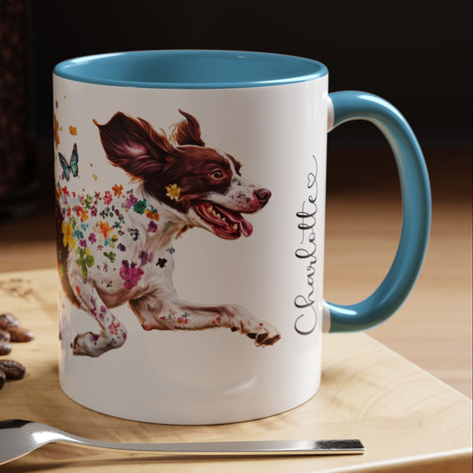 American Brittany #2 Personalized Accent Mugs, 11oz