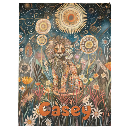 Lion Personalised Blanket