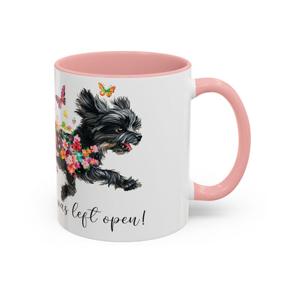 Shih Tzu #2 “Live like the gate was left open" Accent Mugs, 11oz