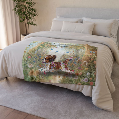 Cavalier King Charles Personalised Mystical Forest Blanket