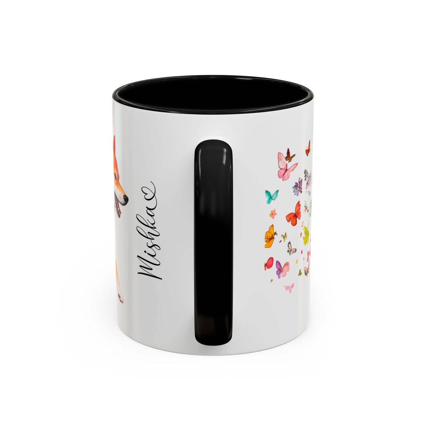 Shiba Inu Personalized Colorful Accent Mugs, 11oz