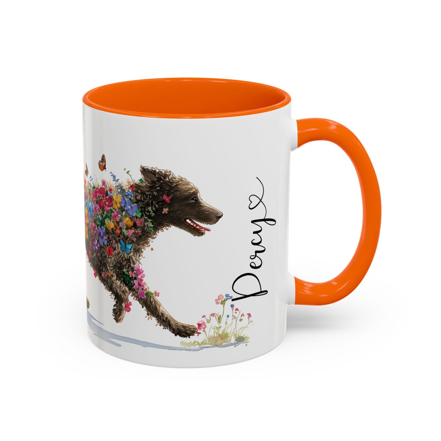 Curly Coated Retriever #1 Personalized Accent Mugs, 11oz