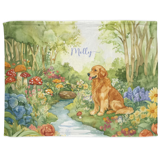 Golden Retreiver Personalised Blanket