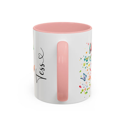 White Boxer Personalized Accent Mugs, 11oz