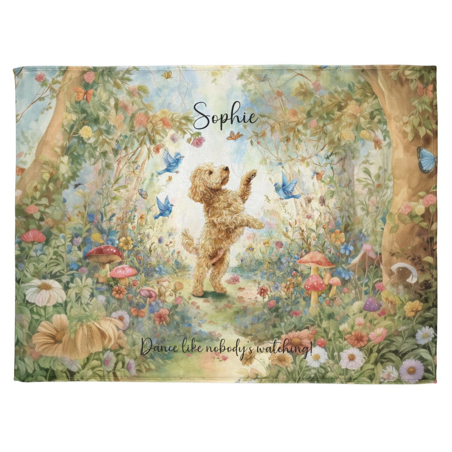 Cockapoo #1 Dancing Mystical Forest Personalised Blanket