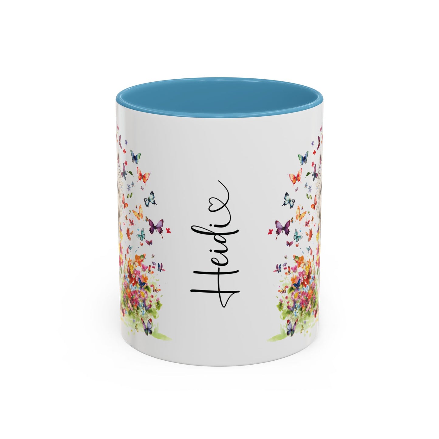 West Highland Terrier #2 Butterfly Personalized Accent Mugs, 11oz