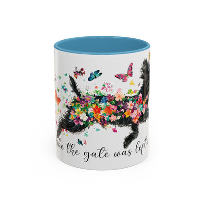 Shih Tzu #2 “Live like the gate was left open" Accent Mugs, 11oz