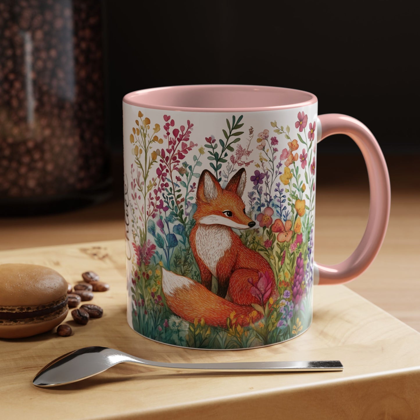 Fox #3 Personalized Accent Mugs, 11oz