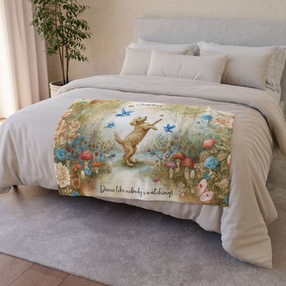Golden Groodle/Doodle Dancing Mystical Forest Personalised Blanket
