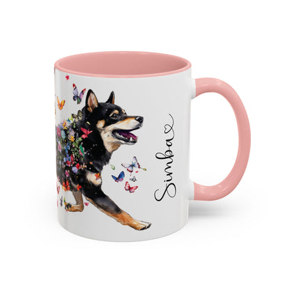 Shiba Inu #2 Personalized Accent Mugs, 11oz