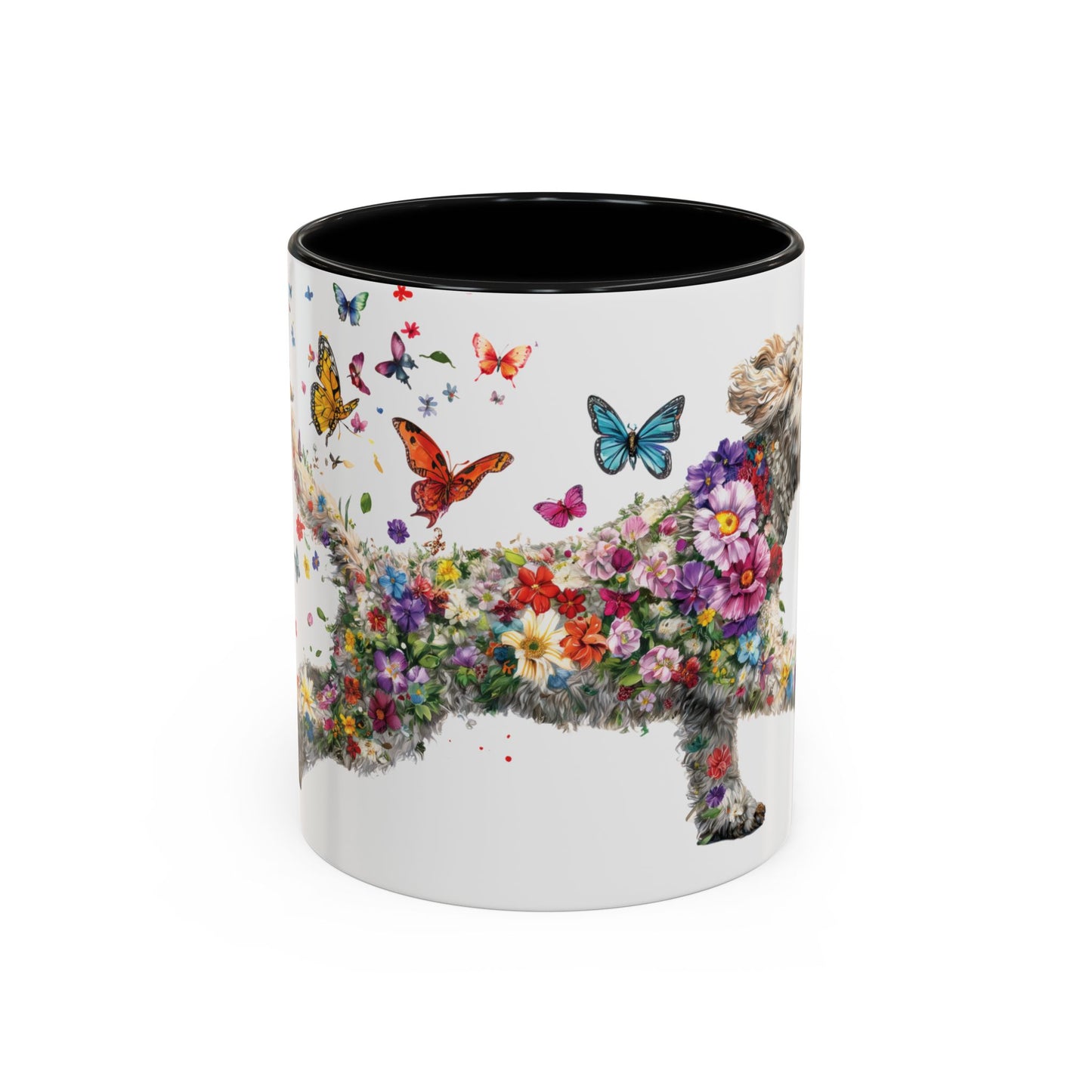 Labradoodle #3 Personalized Accent Mugs, 11oz