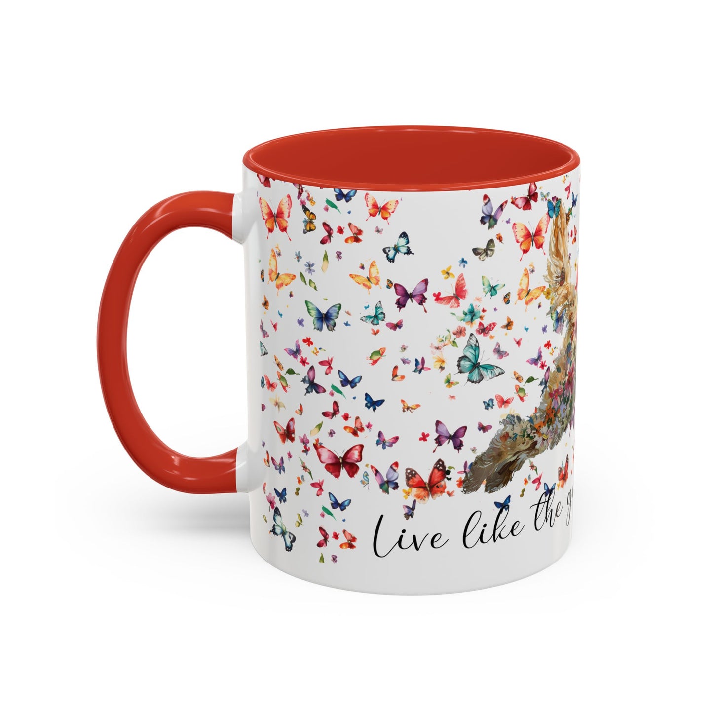 Golden Doodle/Groodle #3 "Live like the gate was left open" Accent Mugs, 11oz
