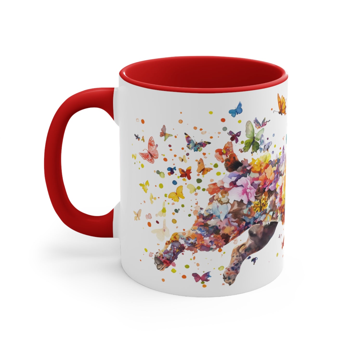 French Bulldog, Brindle running personalized colourful Mugs, 11oz