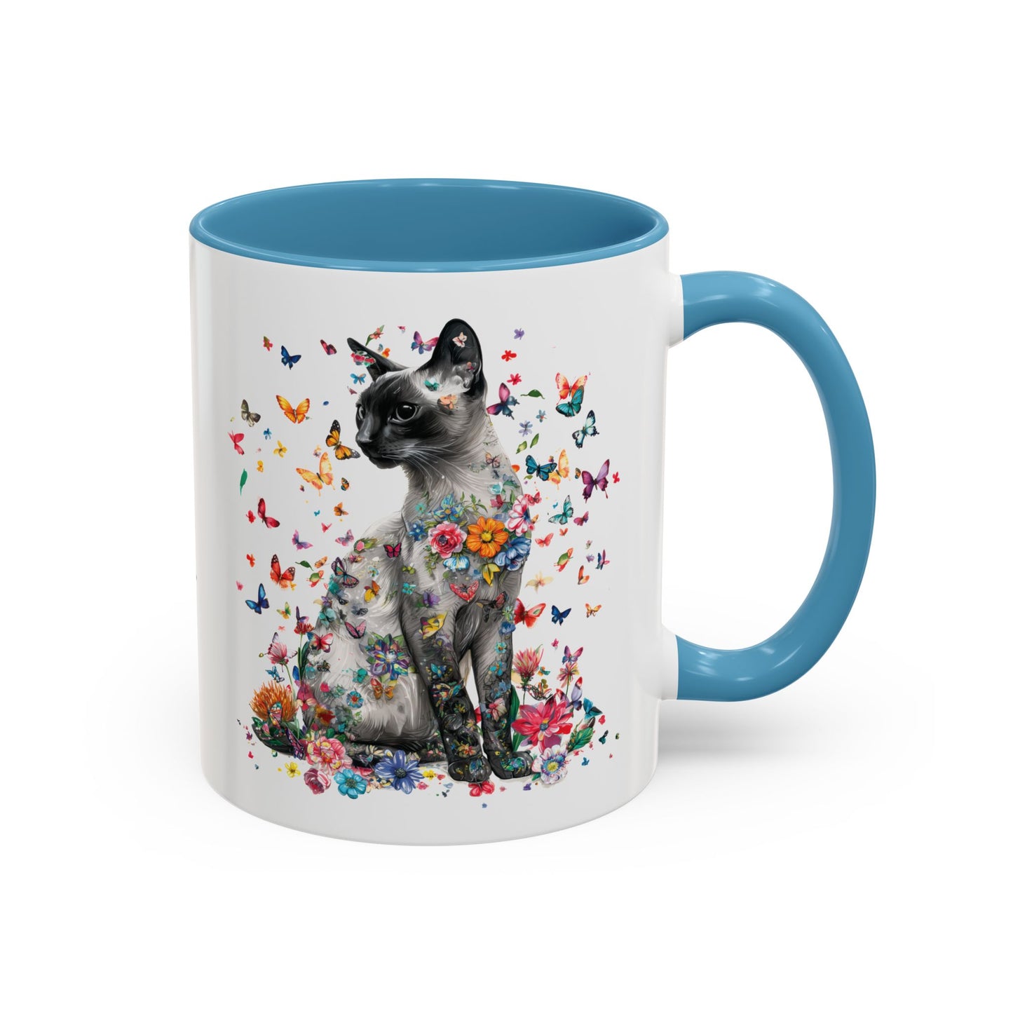 Siamese Cat Personalized Accent Mugs, 11oz