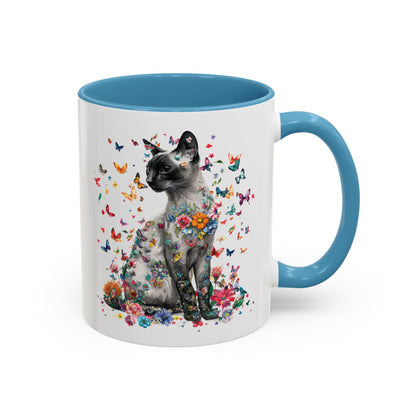 Siamese Cat Personalized Accent Mugs, 11oz