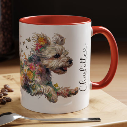 Yorkipoo #1 Personalized Accent Mugs, 11oz