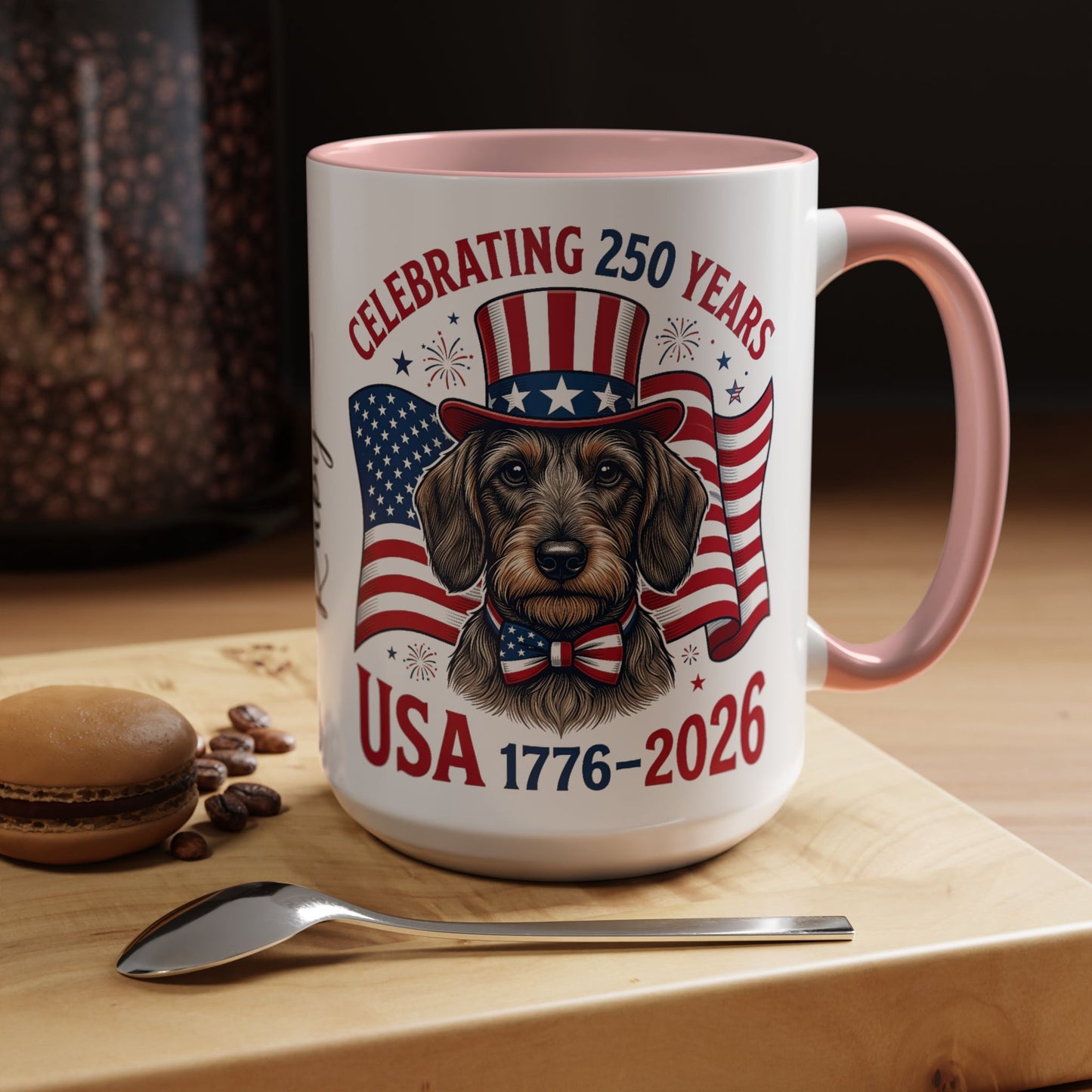 Dachshund #2 - 250th Celebration Personalised  Accent Mugs, 11oz & 15oz